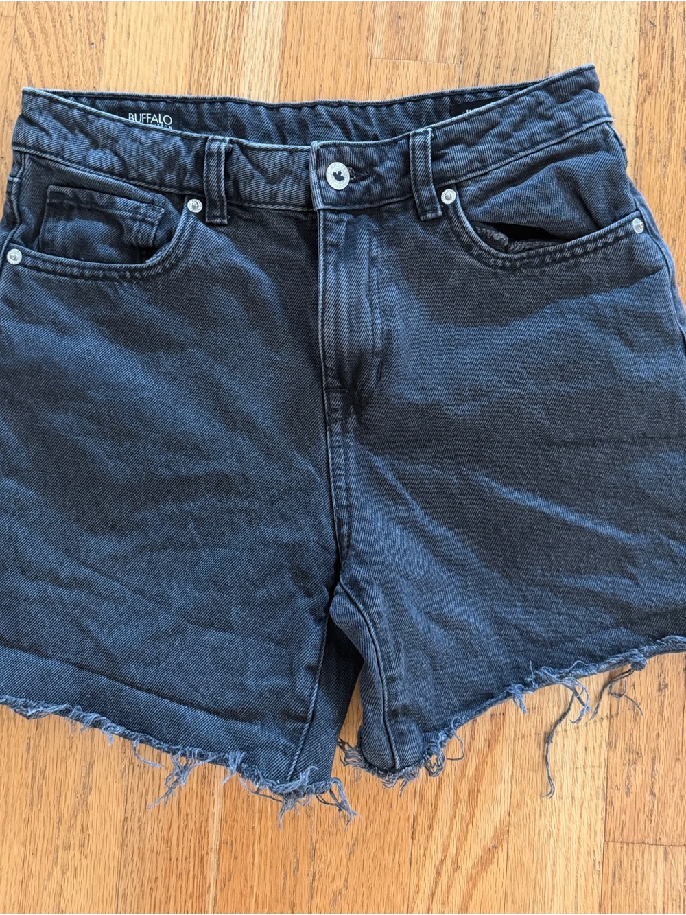 Buffalo David Bitton Black Cutoff Denim Shorts